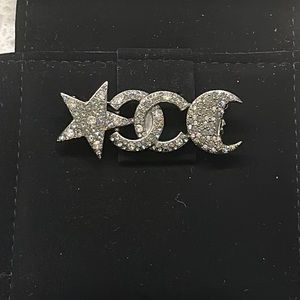 Chanel brooch CC crescent moon star